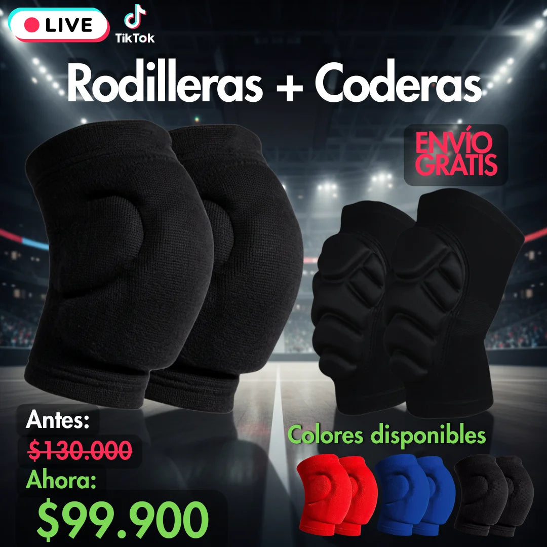 Combo Pro: Rodilleras + Coderas (Especial TikTok Live)